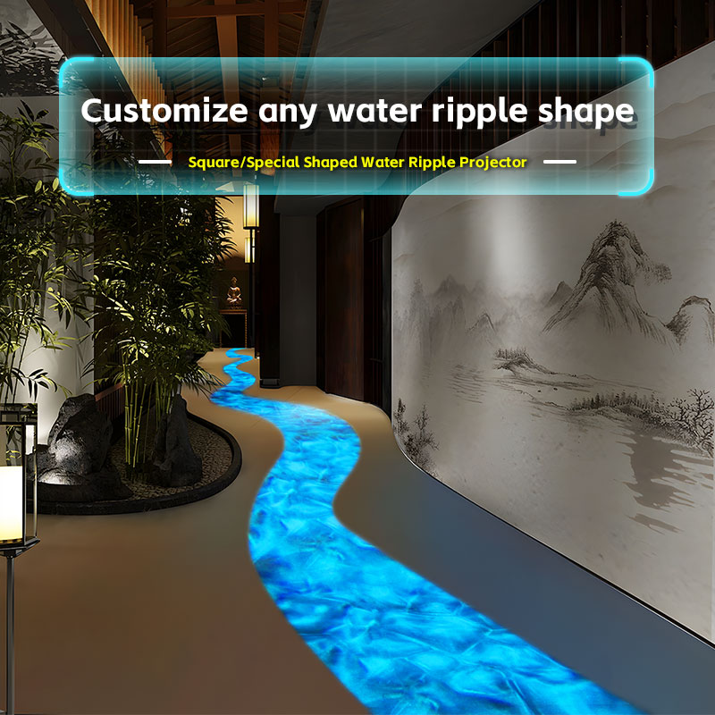Outdoor Lighting Logo - جهاز عرض تموجات المياه المربعة، إضاءة