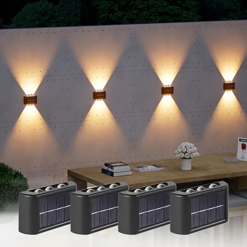 Outdoor Lighting For Fence - مصباح جداري شمسي LED خارجي مقاوم