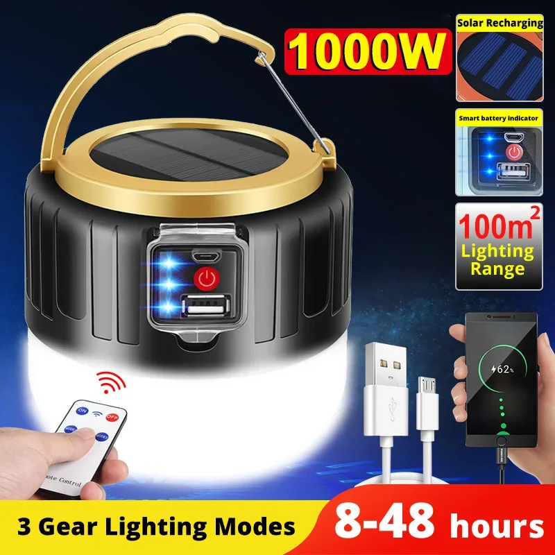Outdoor Lighting Remote Control - LED الشمسية التخييم ضوء قوة البنك