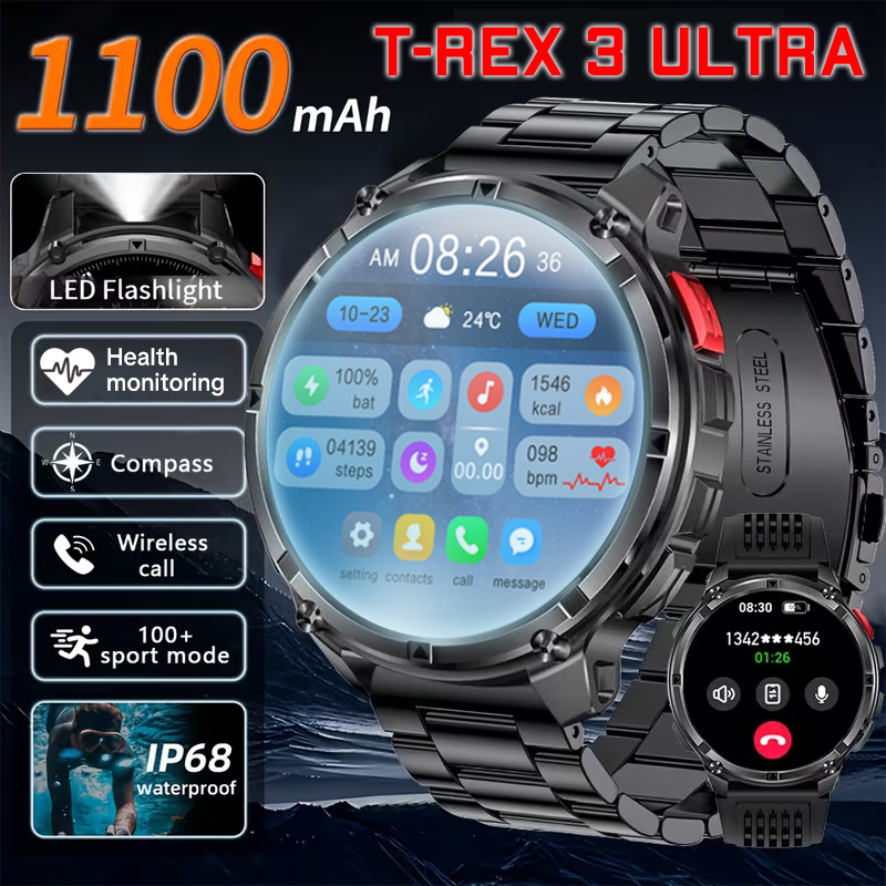 Wired Pathway Light - جديد T-Rex3 Ultra 1100mAh بطارية ساعة