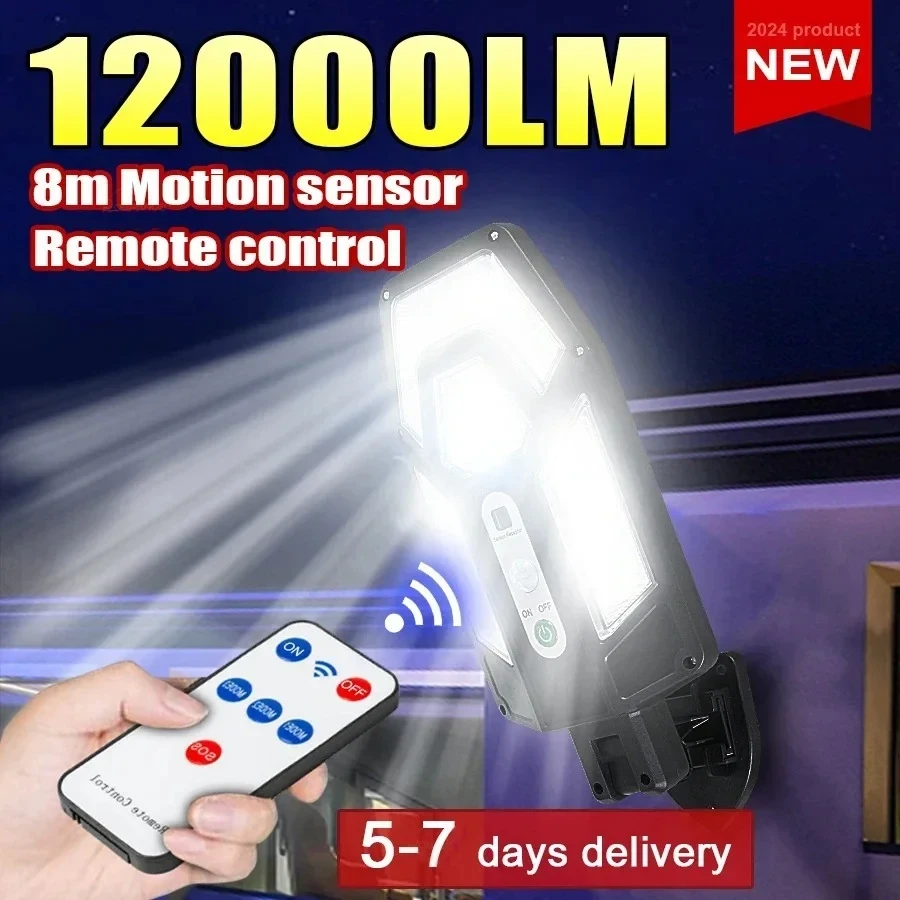 Outdoor Lighting For Backyard - 12000LM مصباح الجدار الشمسي القوي مع