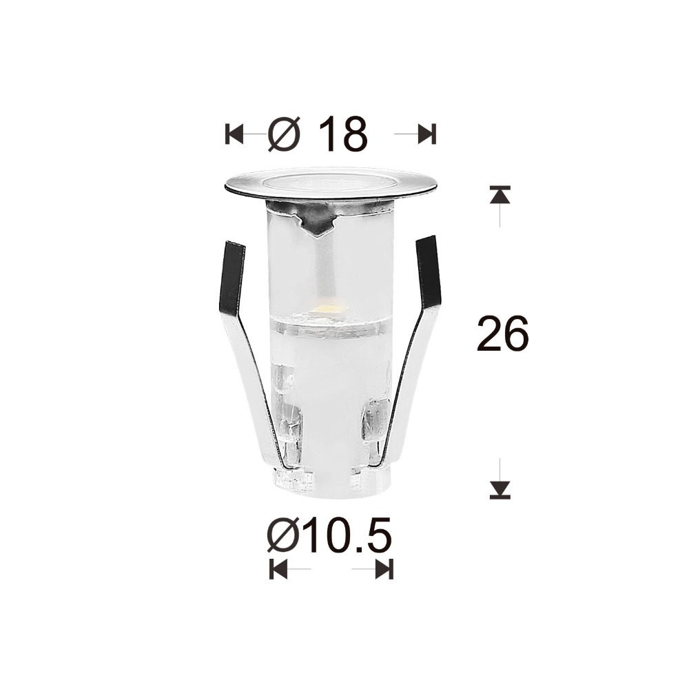 Ground Light Recessed - 10 قطعة LED مصباح سطح صغير