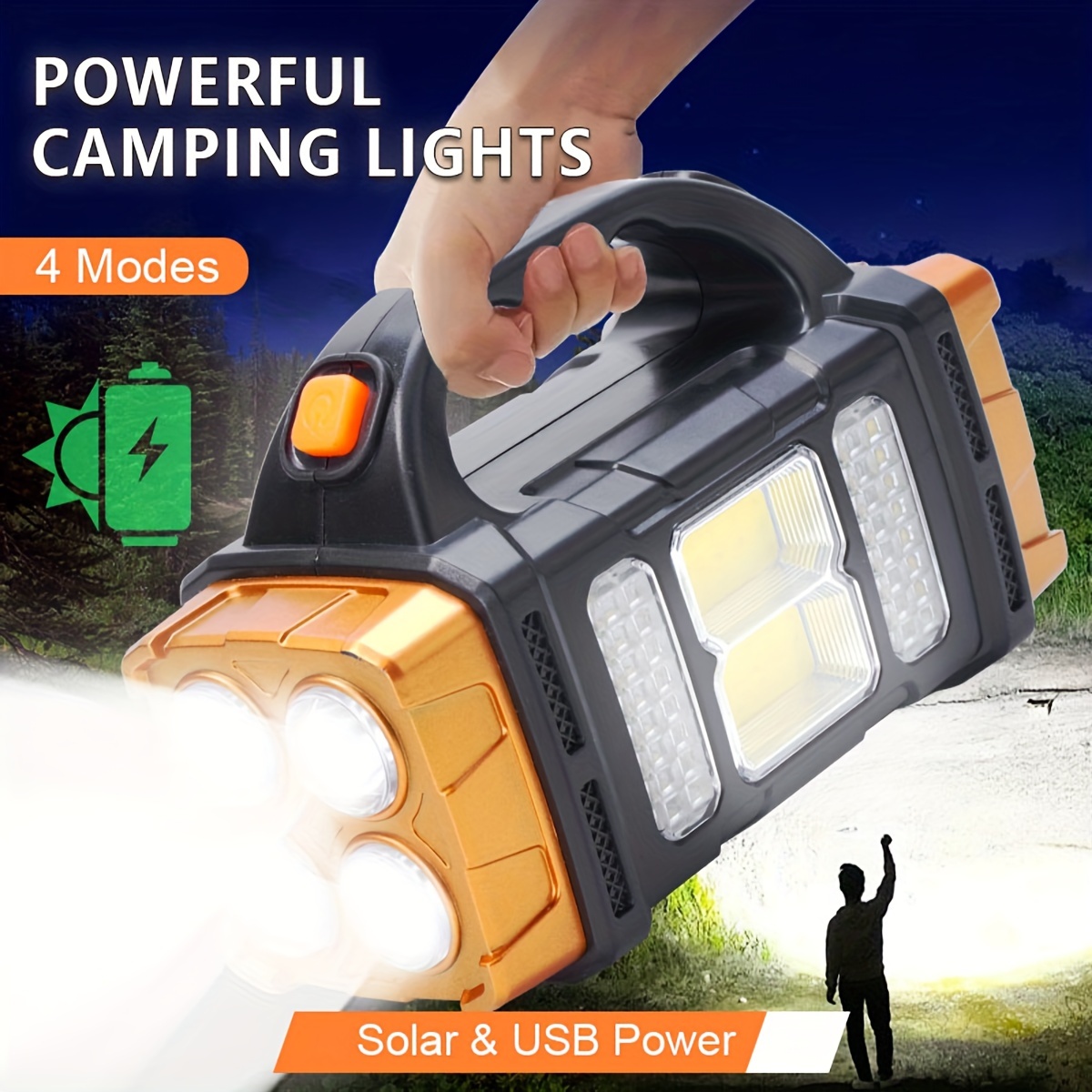 Outdoor Lighting For Backyard - مصباح يدوي LED شمسي عالي الطاقة