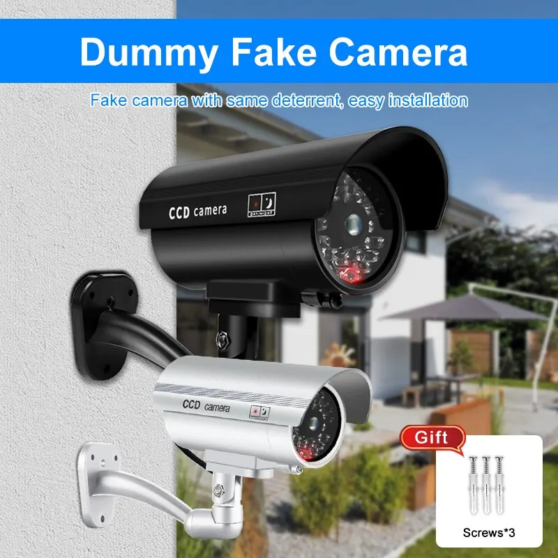 Outdoor Lighting Video - كاميرا مراقبة وهمية مقاومة للماء للاستخدام