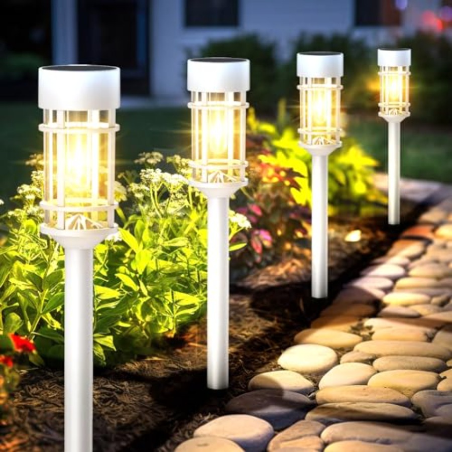 Outdoor Lighting Dusk To Dawn - أضواء ممرات شمسية خارجية مقاومة للماء،