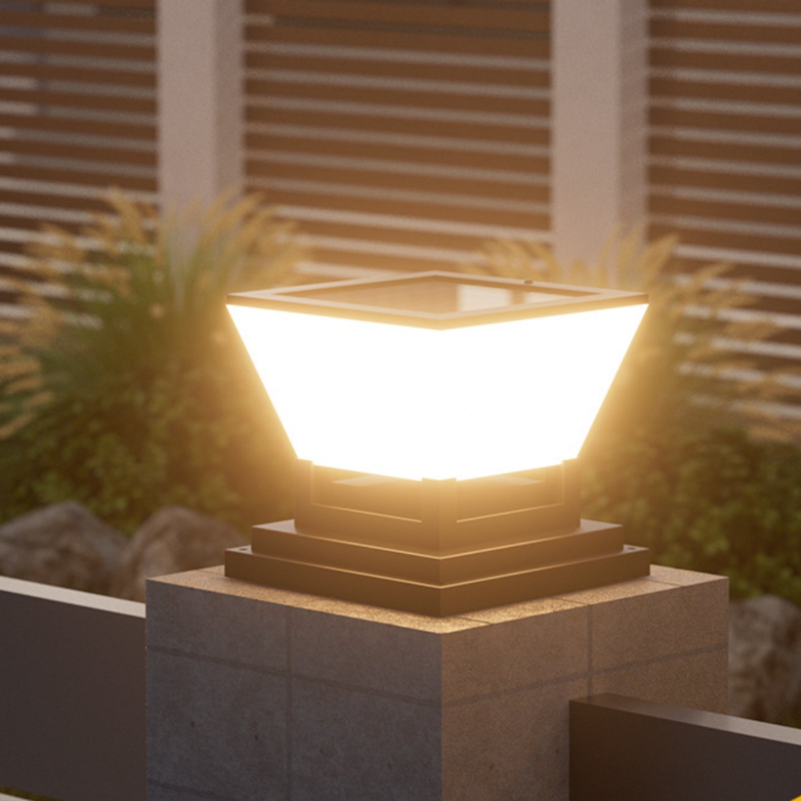 Outdoor Lighting For Fence - مصباح شمسي للأعمدة مقاوم للماء، إضاءة