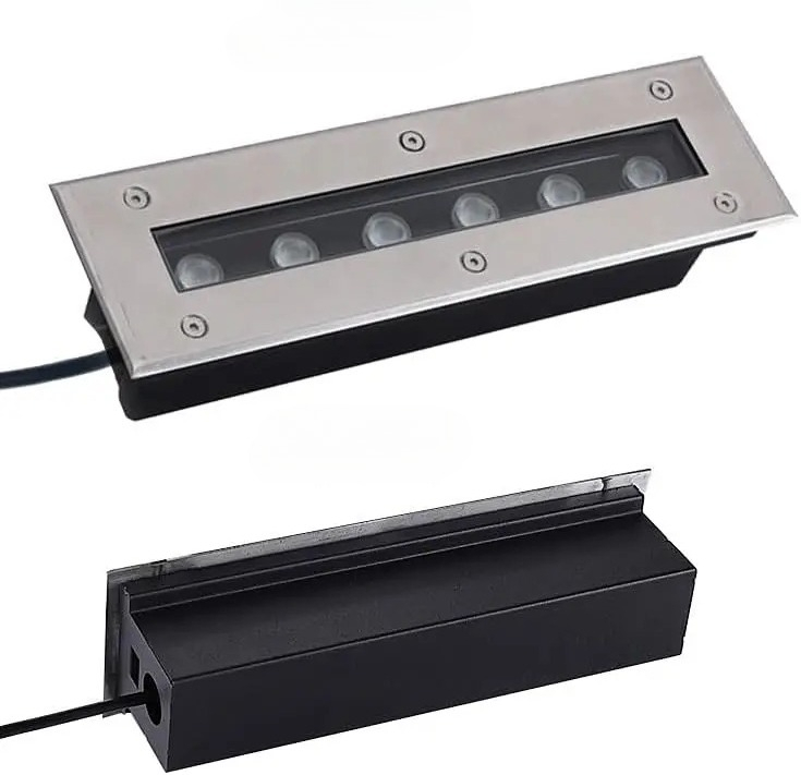 Ground Light Recessed - مصباح LED خطي مستطيل الشكل مدمج