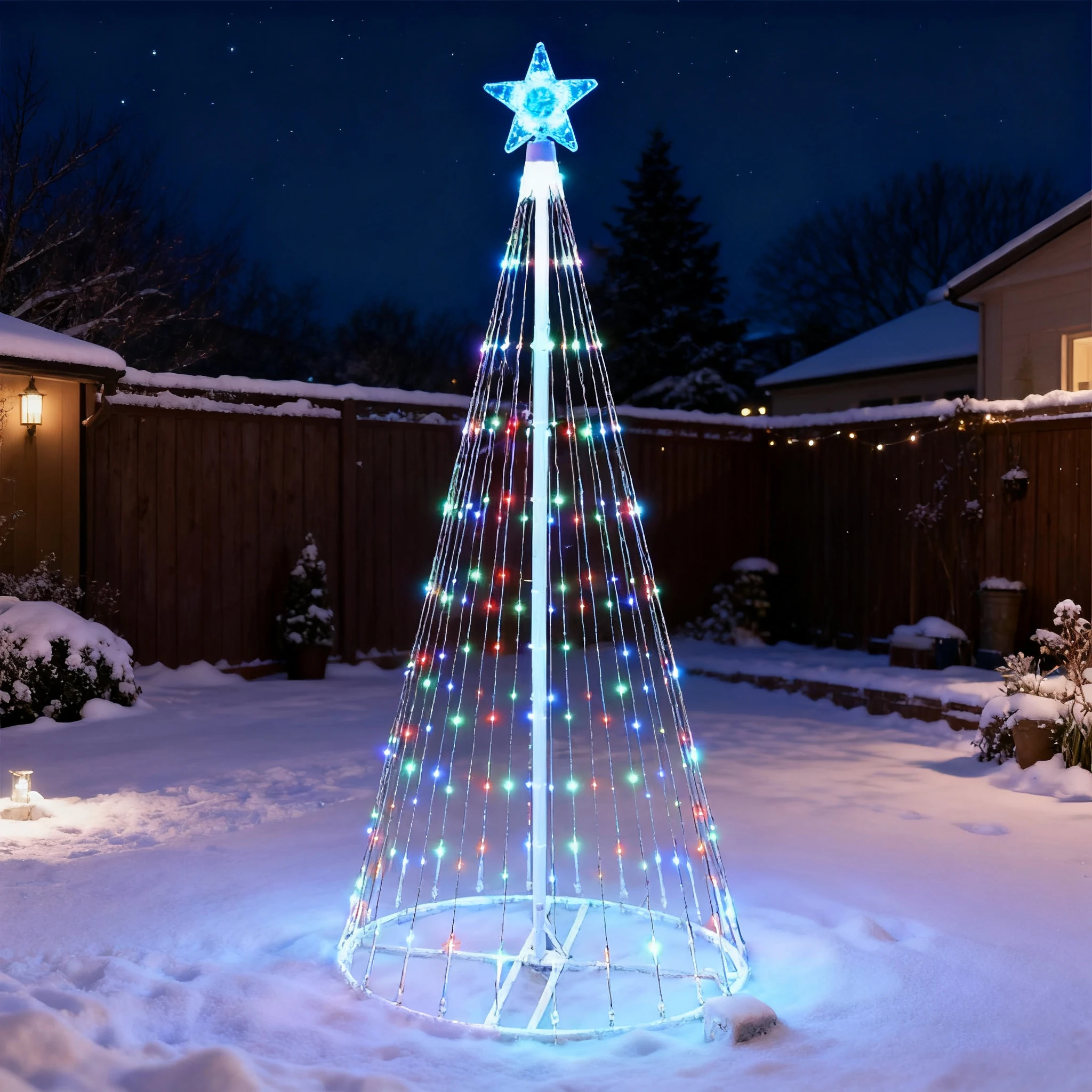 تعمل بالطاقة الشمسية LED شلال  - مراجعة Outdoor Lighting Company وسعره