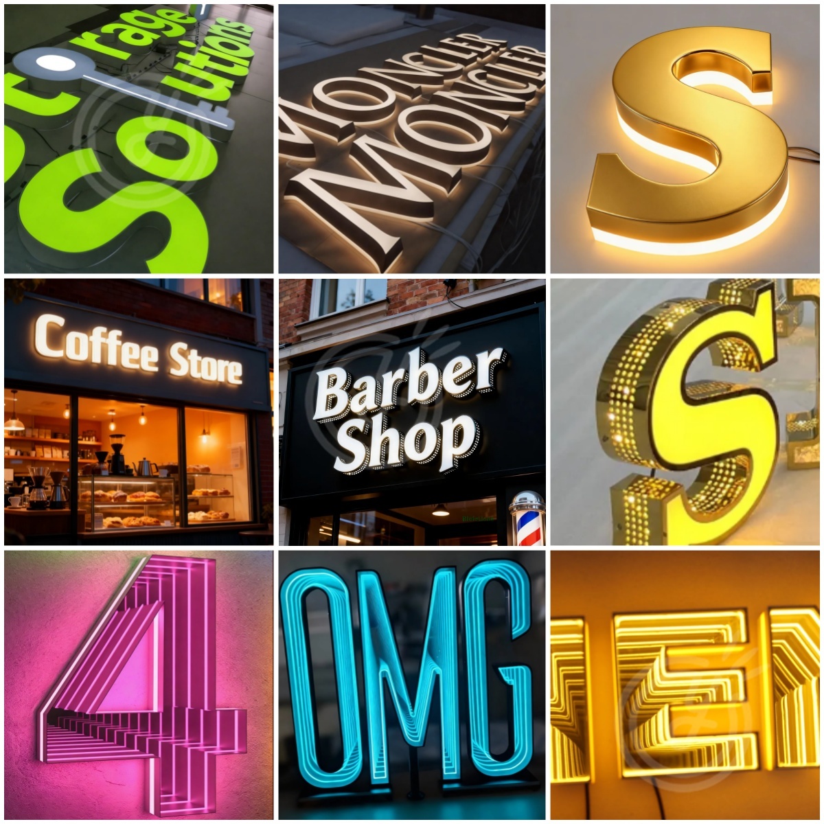 لافتات أكريليك مخصصة، حروف مضي - مراجعة Outdoor Lighting Logo وسعره