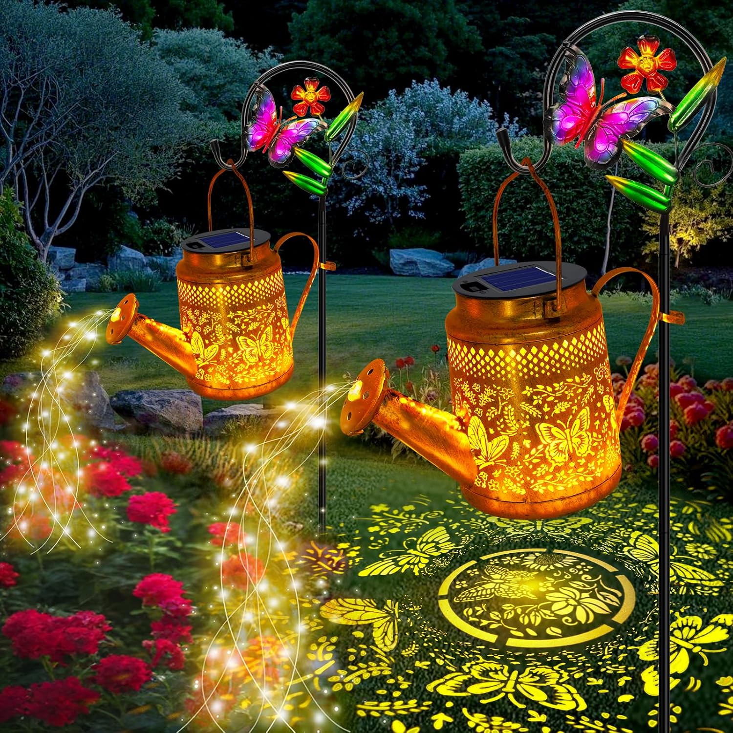 مجموعة من 2 مصابيح شمسية كبيرة - مراجعة Solar Lantern Hanging وسعره