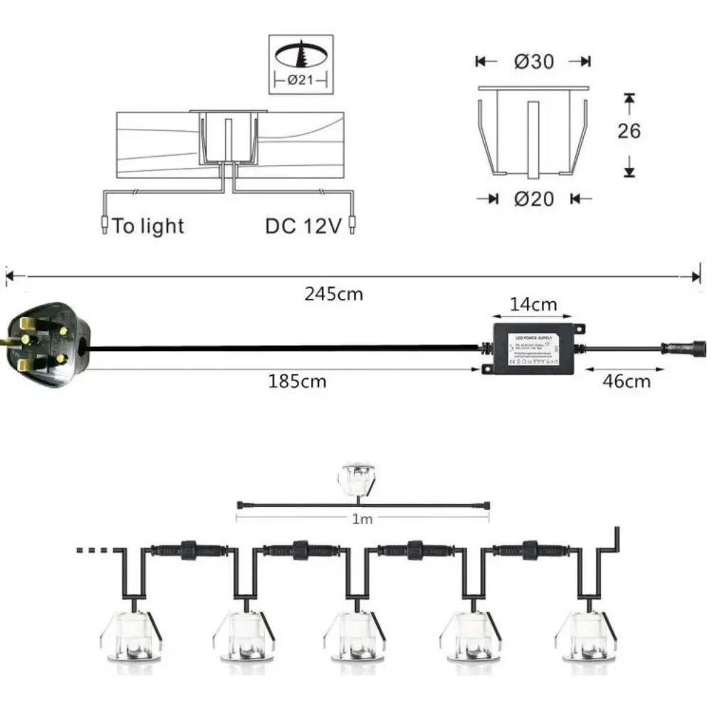 أضواء LED غاطسة للأرضيات 32 مم - مراجعة Ground Light Recessed وسعره