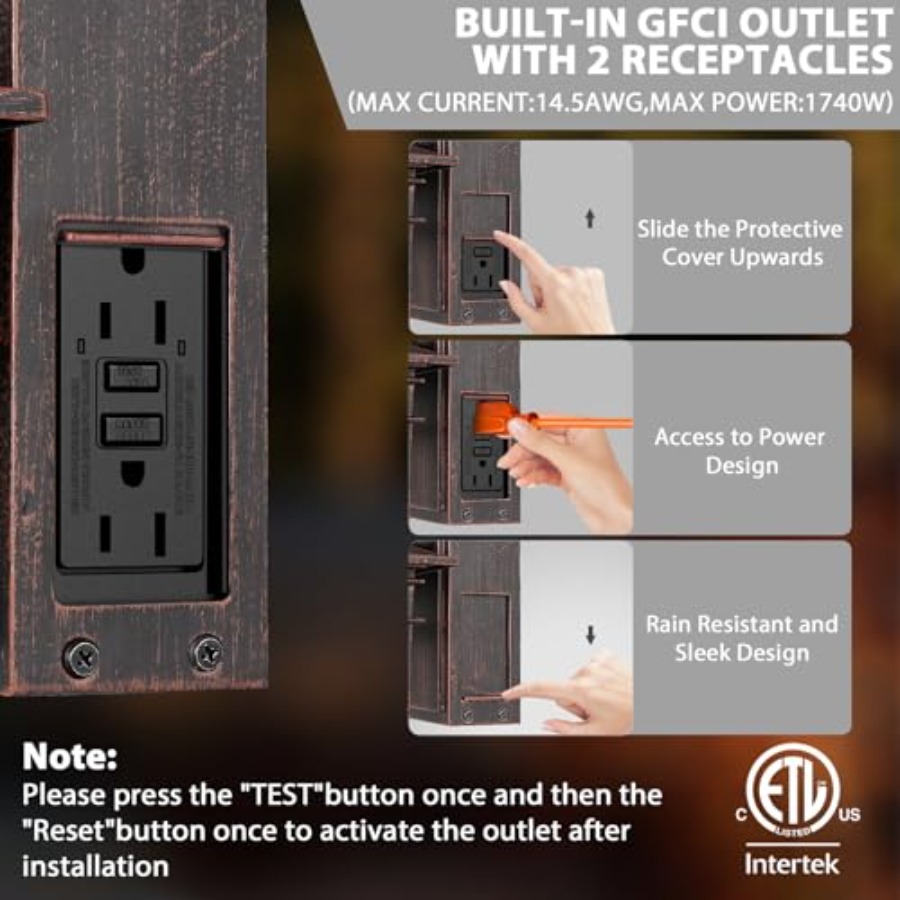 إضاءة خارجية مع مأخذ كهربائي G - مراجعة Outdoor Lighting Dusk To Dawn وسعره