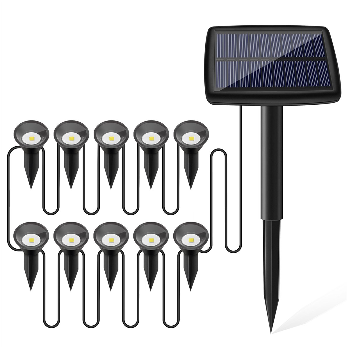 Y17A 10 في 1 أضواء شمسية خارجي - مراجعة Solar Path Light وسعره