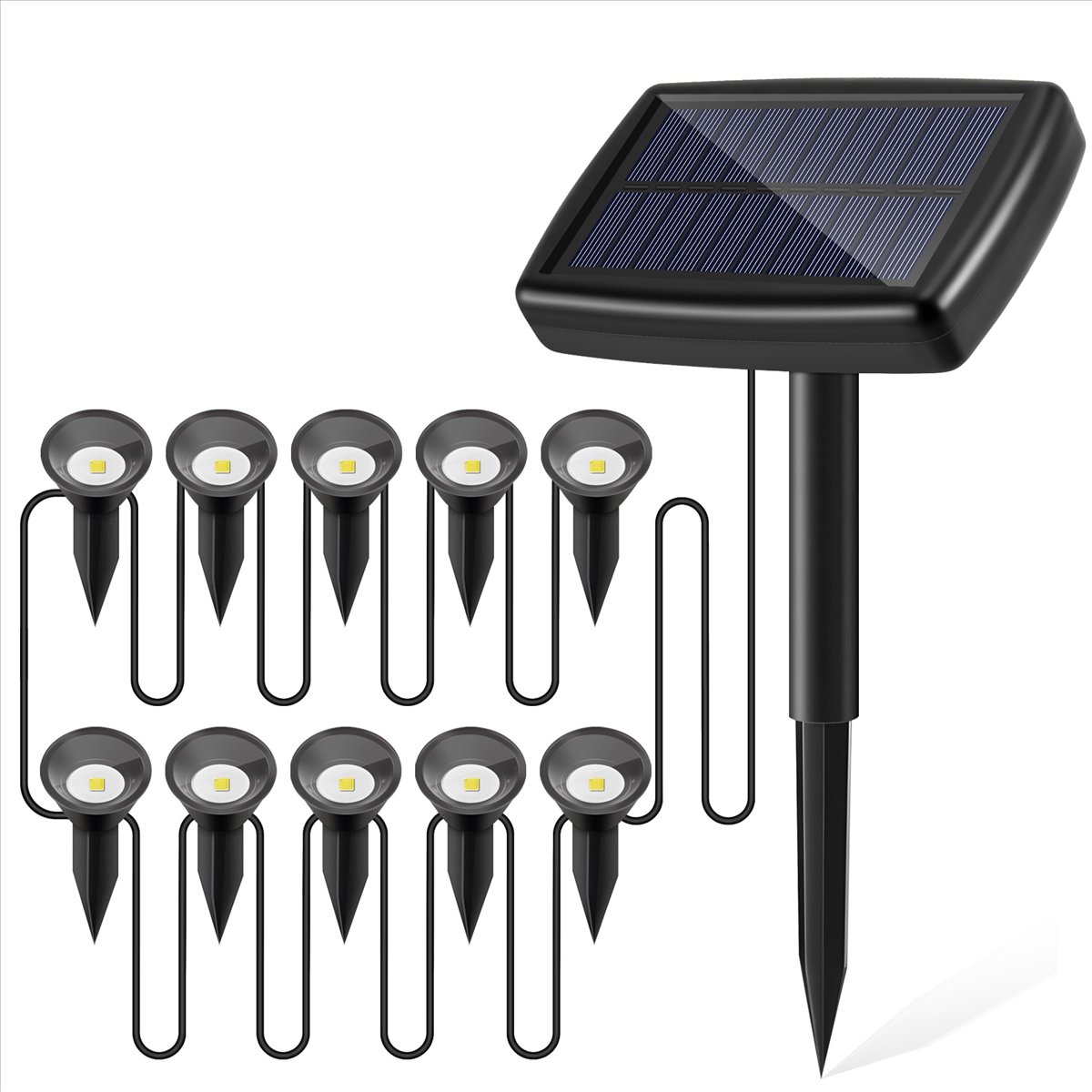 Y17A 10 في 1 أضواء شمسية خارجي - مراجعة Solar Path Light وسعره