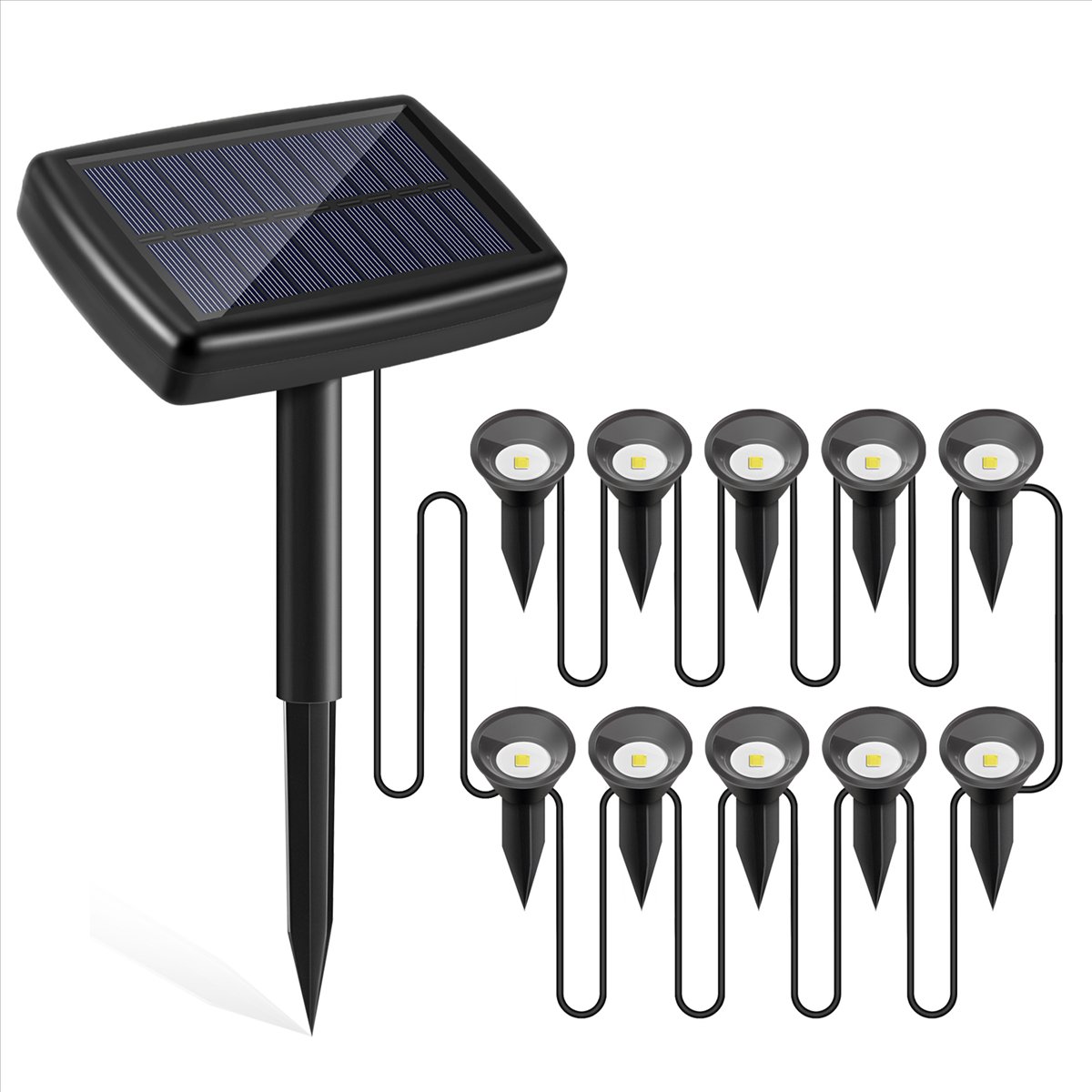 Y17A 10 في 1 أضواء شمسية خارجي - مراجعة Solar Path Light وسعره