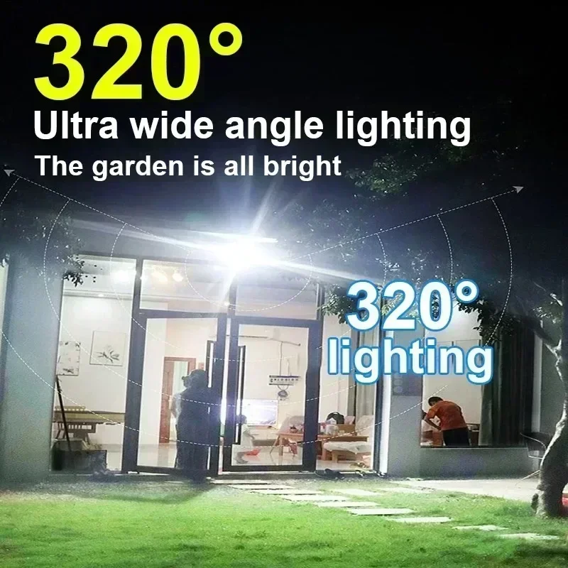 12000LM مصباح الجدار الشمسي ال - مراجعة Outdoor Lighting For Backyard وسعره