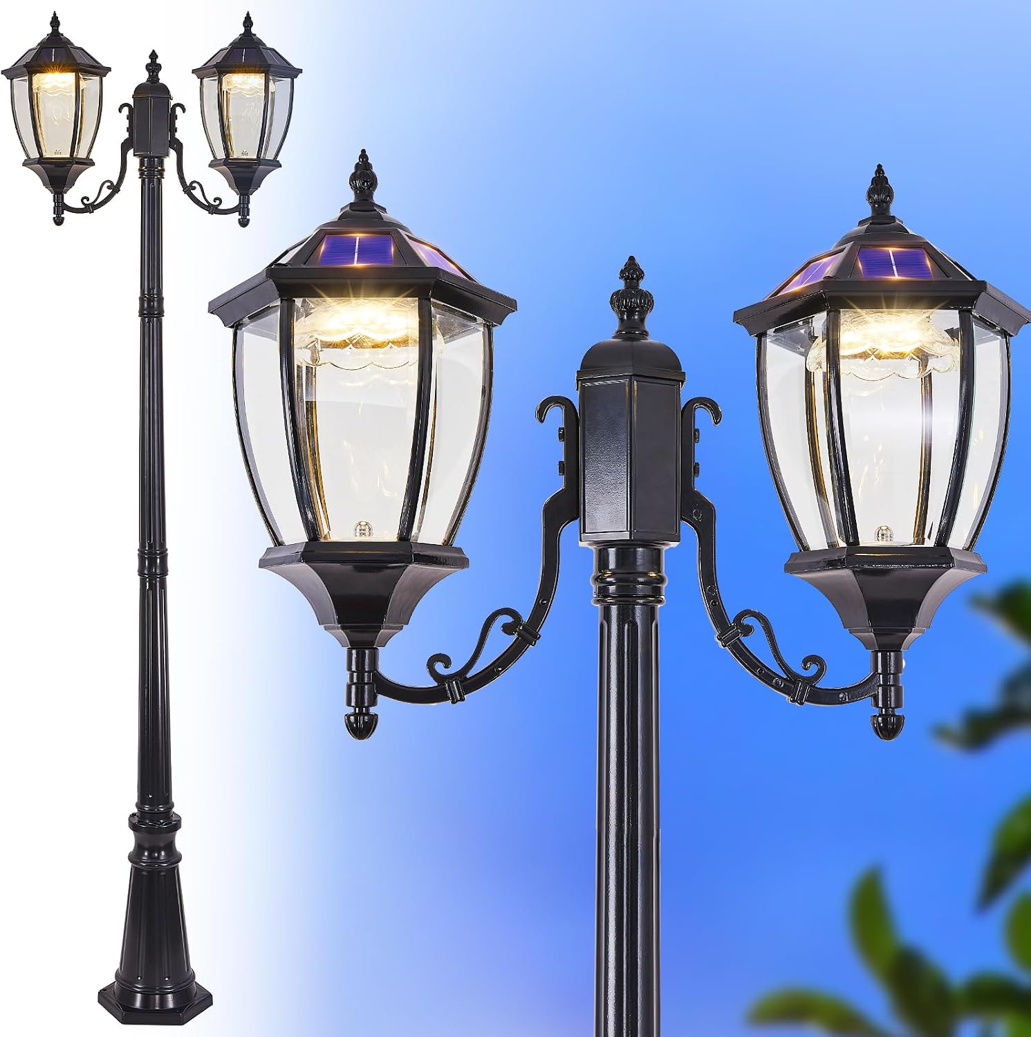 مصابيح عمودية شمسية خارجية مزو - مراجعة Outdoor Lighting Dusk To Dawn وسعره