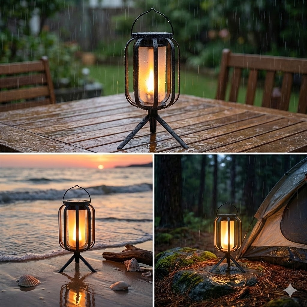 فانوس تخييم محمول بتصميم عتيق  - مراجعة Solar Lantern Hanging وسعره
