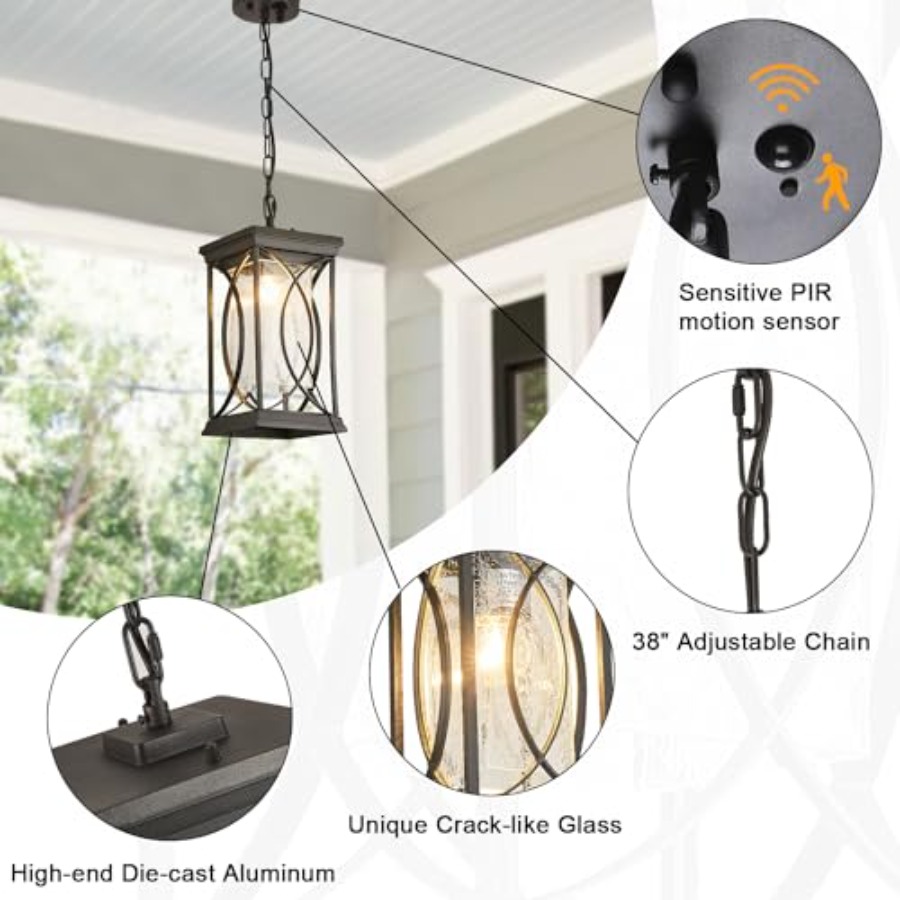 مصباح معلق خارجي يعمل بالحركة  - مراجعة Outdoor Lighting Dusk To Dawn وسعره