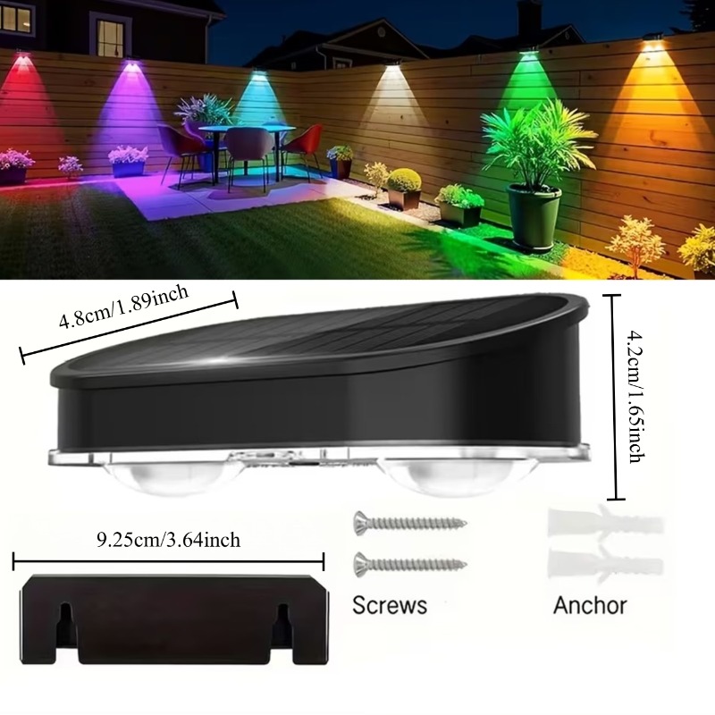 مصباح سياج شمسي RGB بدرجة حماي - مراجعة Outdoor Lighting Dusk To Dawn وسعره