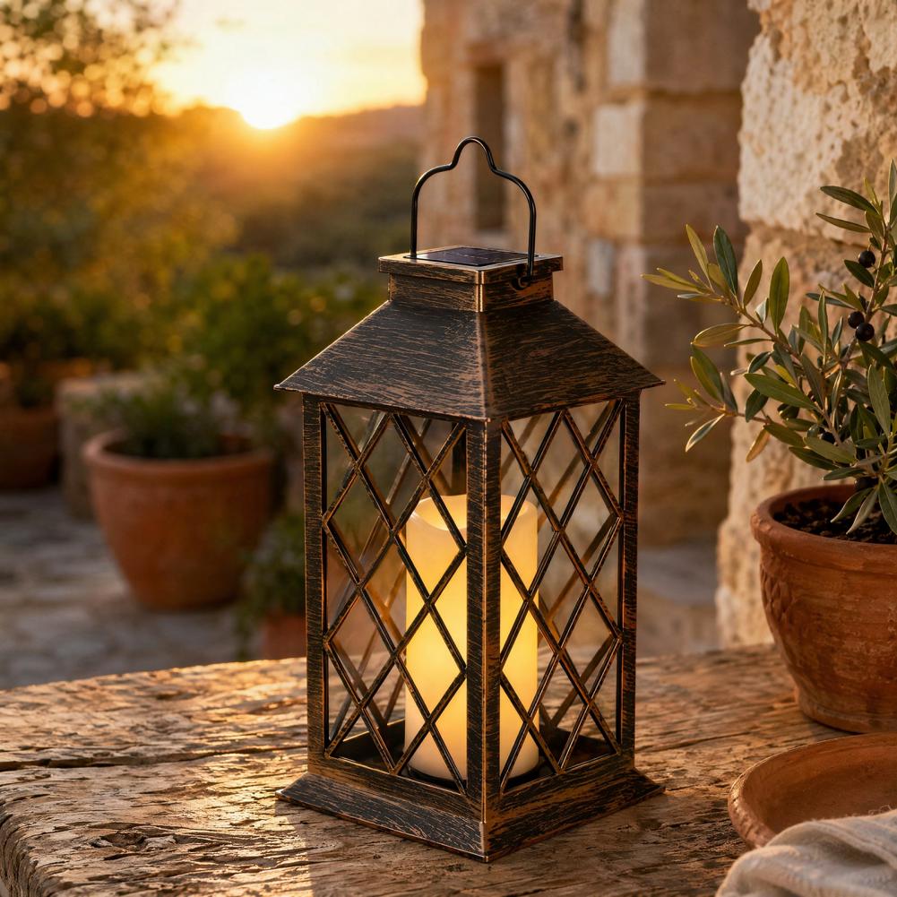 فانوس شمسي بتصميم عتيق، فانوس  - مراجعة Solar Lantern Hanging وسعره