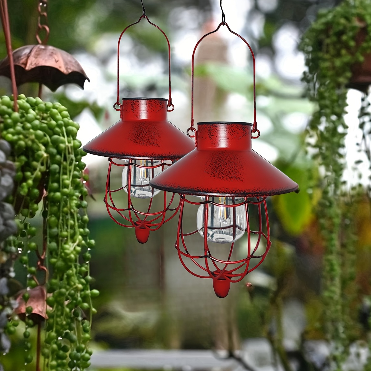 فانوس شمسي خارجي معلق، أضواء ش - مراجعة Solar Lantern Hanging وسعره