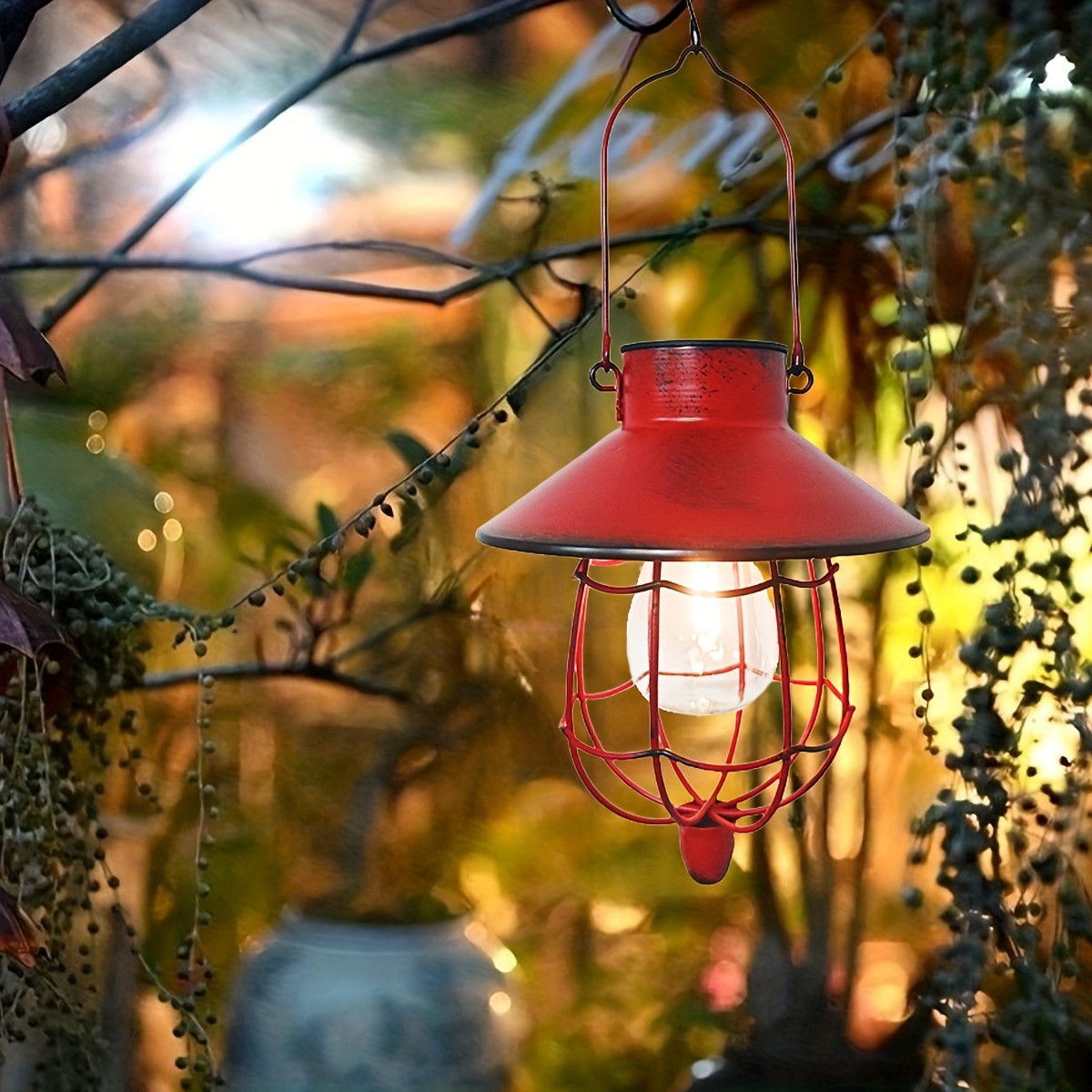 فانوس شمسي خارجي معلق، أضواء ش - مراجعة Solar Lantern Hanging وسعره