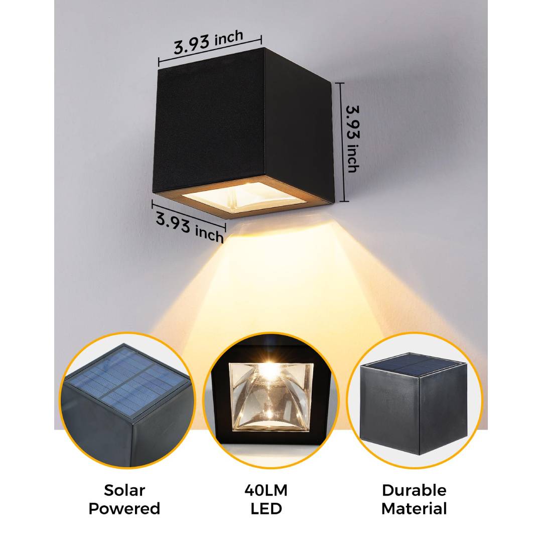 مصباح جداري شمسي خارجي مربع ال - مراجعة Outdoor Lighting For Fence وسعره