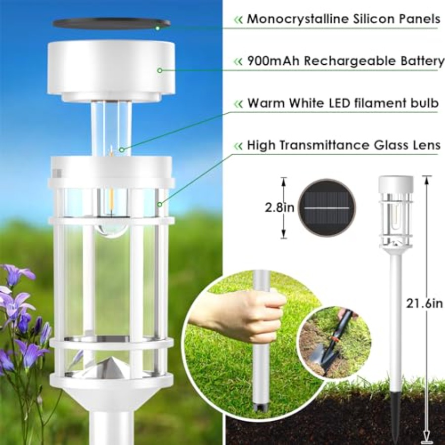 أضواء ممرات شمسية خارجية مقاوم - مراجعة Outdoor Lighting Dusk To Dawn وسعره