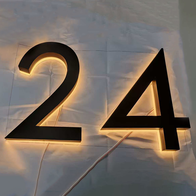 معدن ثلاثية الأبعاد LED رقم ال - مراجعة Outdoor Lighting Logo وسعره