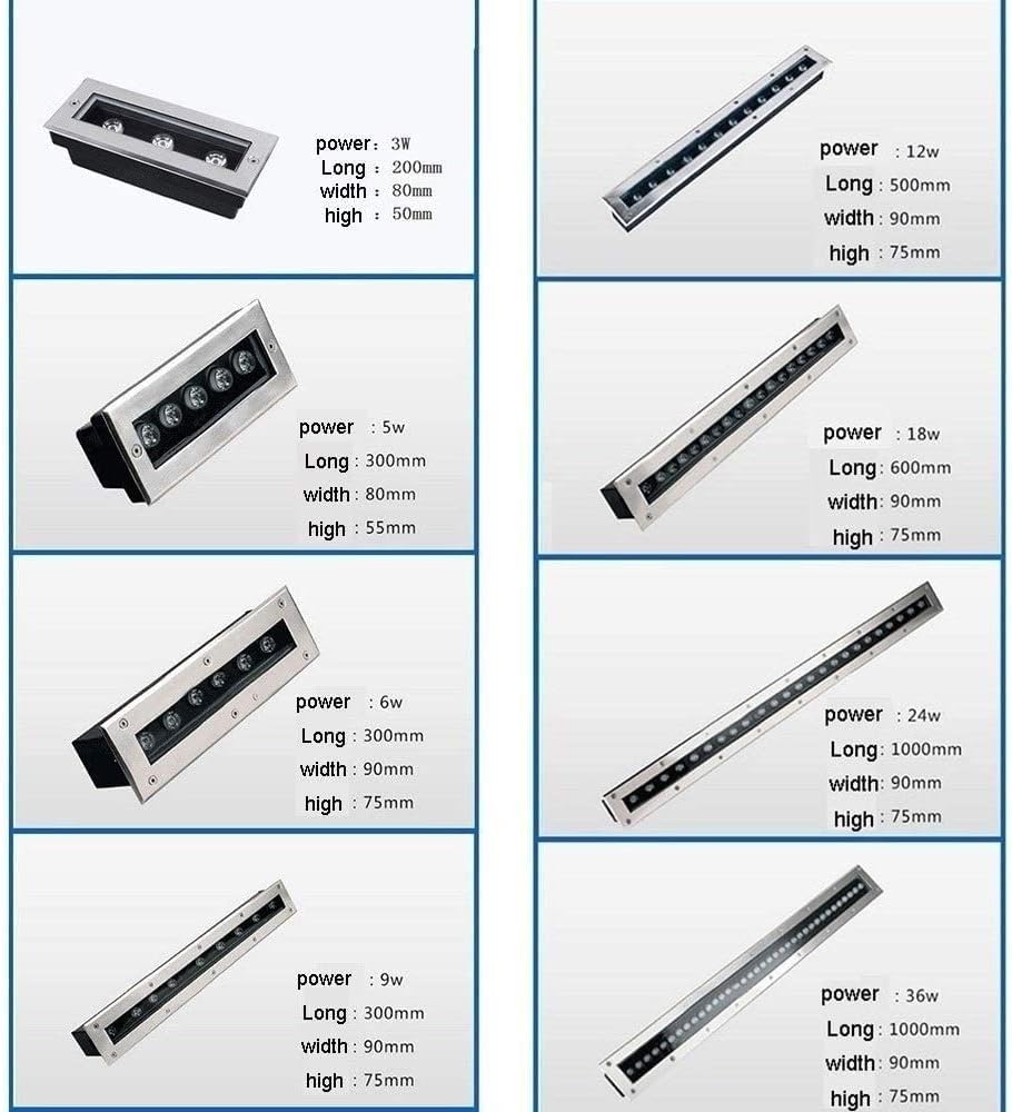 مصباح LED خطي مستطيل الشكل مدم - مراجعة Ground Light Recessed وسعره