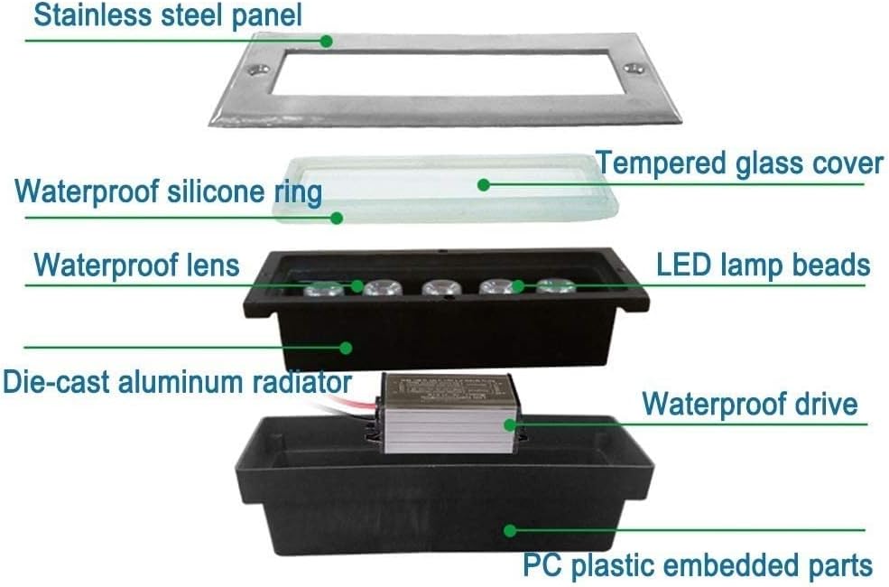 مصباح LED خطي مستطيل الشكل مدم - مراجعة Ground Light Recessed وسعره